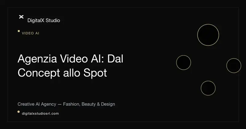 Agenzia video AI: come nasce uno spot dal concept al montaggio