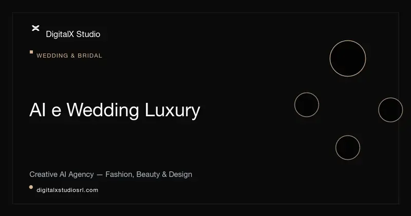 AI nel Wedding Luxury: campagne per abiti da sposa e atelier