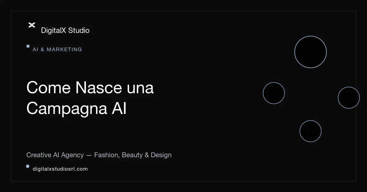 Come nasce una campagna AI: dal brief creativo alla consegna finale | DigitalX Studio