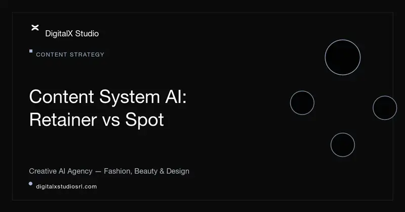 Content System AI: perché un retainer batte i progetti spot