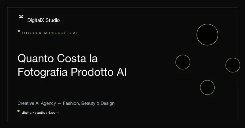 Quanto costa la fotografia prodotto AI? Prezzi, tempi e formati