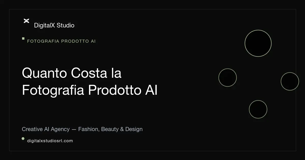 Quanto costa la fotografia prodotto AI? Prezzi, tempi e formati | DigitalX Studio