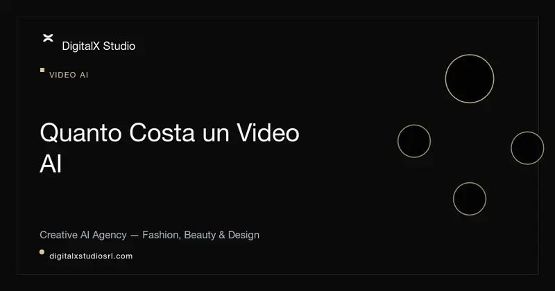 Quanto costa un video AI? Prezzi, tempi e deliverable