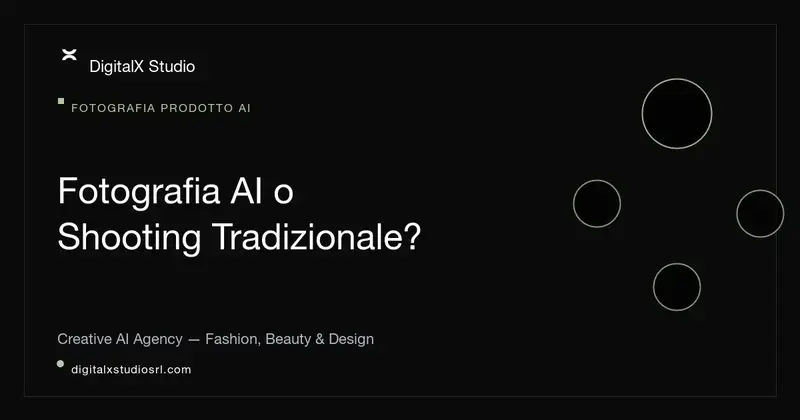 Fotografia prodotto AI o shooting tradizionale? Guida alla scelta