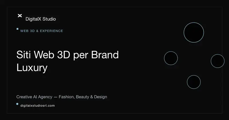 Siti Web 3D per brand luxury: perché Three.js batte i template
