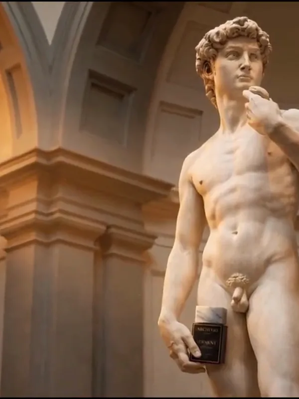 Campagna V2 Fragrance, il David di Michelangelo | DigitalX Studio